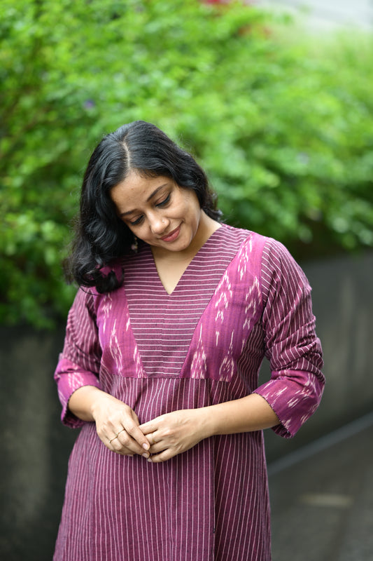 Cotton flared dress with pant - SLM 0914