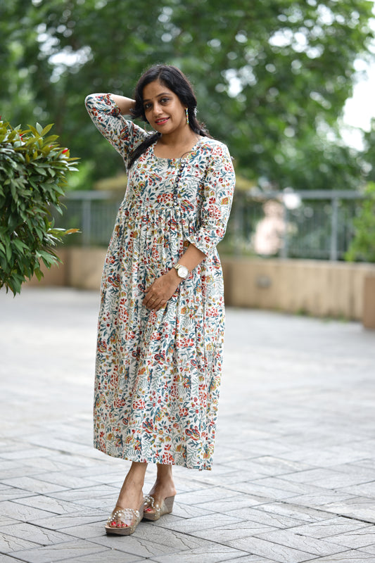 Cotton Flared Dress-SLM 0844