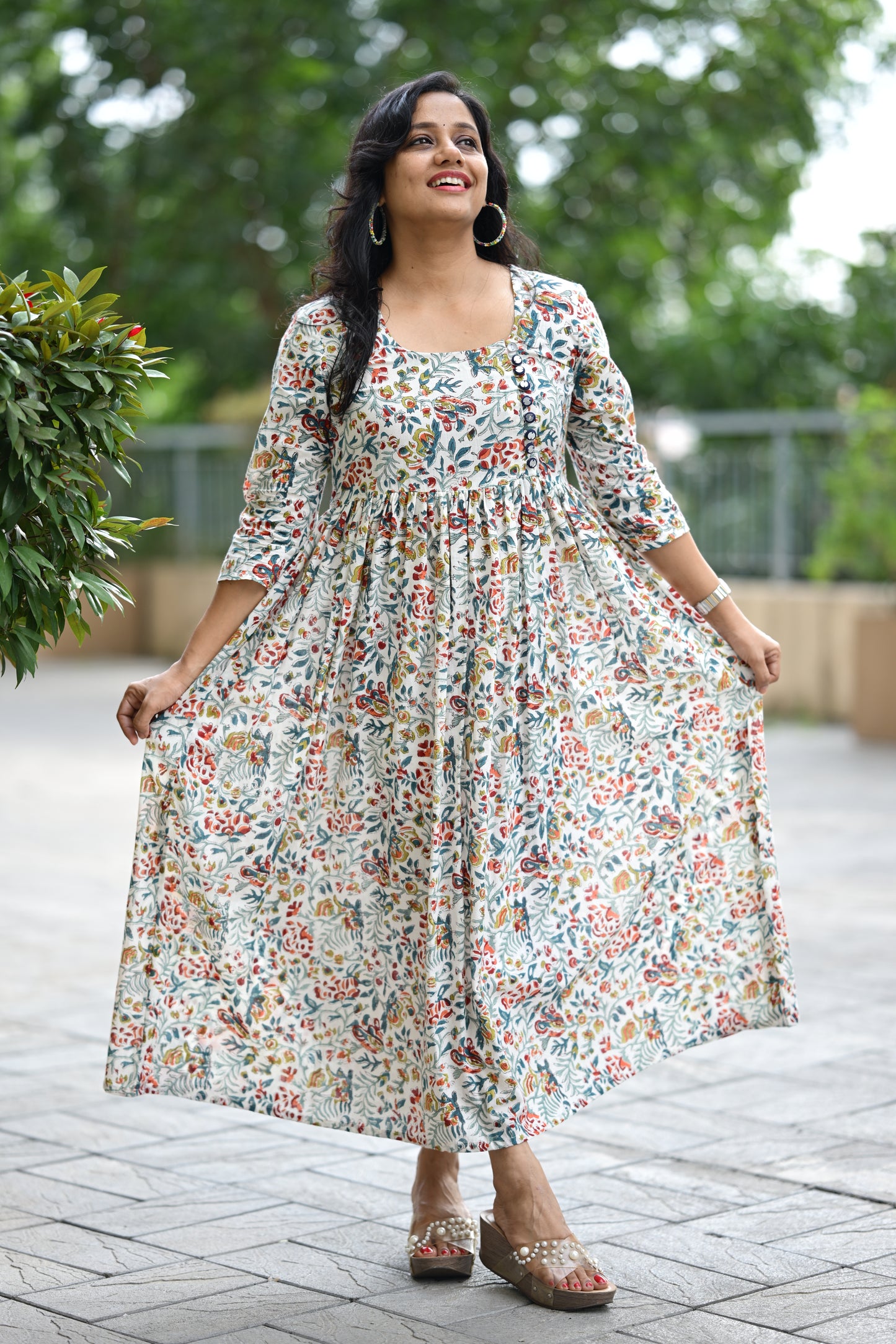 Cotton Flared Dress-SLM 0844