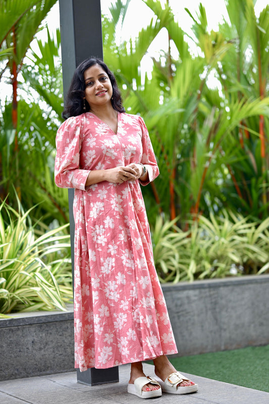 Cotton Flared Dress-SLM 0849